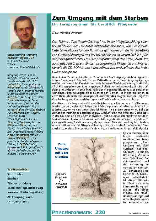 Zum Umgang mit dem Sterben