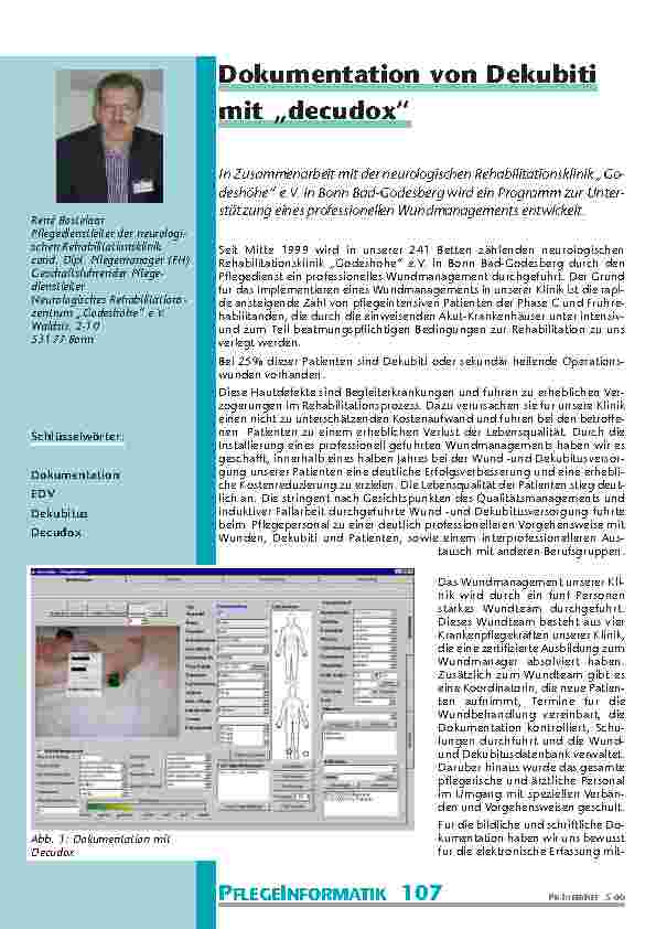 Dokumentation von Dekubiti mit „decudox“
