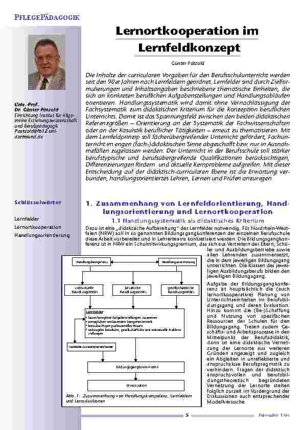 Lernortkooperation imLernfeldkonzept