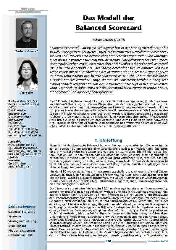 Das Modell derBalanced Scorecard