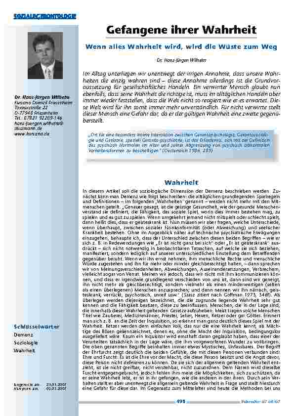 Gefangene ihrer Wahrheit.Wenn alles Wahrheit wird, wird die Wüste zum Weg