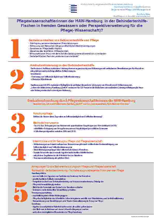Pflegewissenschaftlerinnen der HAW-Hamburg in der Behindertenhilfe – Fischen in fremden Gewässern oder Perspektiverweiterung für die Pflege(-Wissenschaft)?