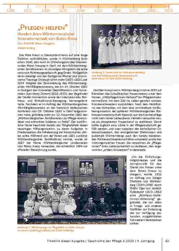 [doc_207065] "Pflegen helfen" Hundert Jahre Württembergische Schwesternschaft vom Roten Kreuz