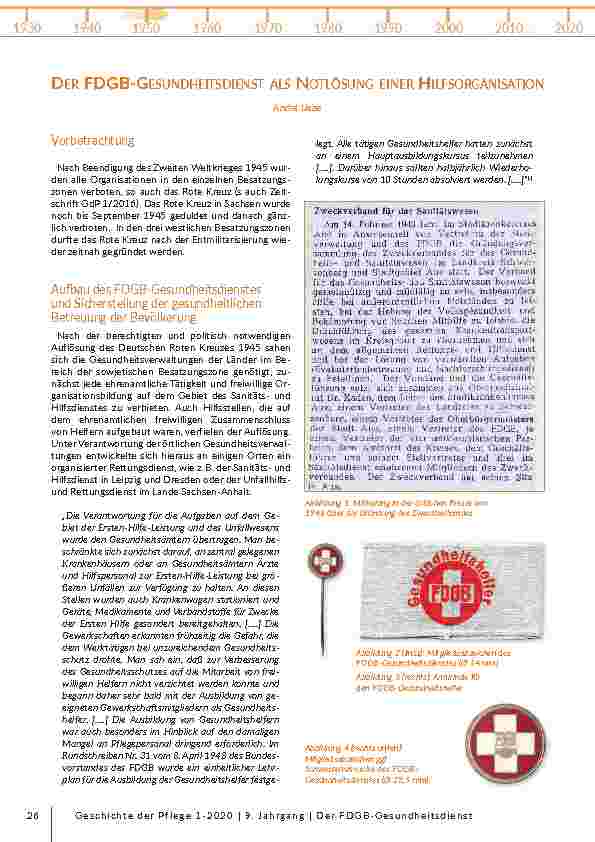 [doc_203155] Der FDGB-Gesundheitsdienst als Notlösung einer Hilfsorganisation