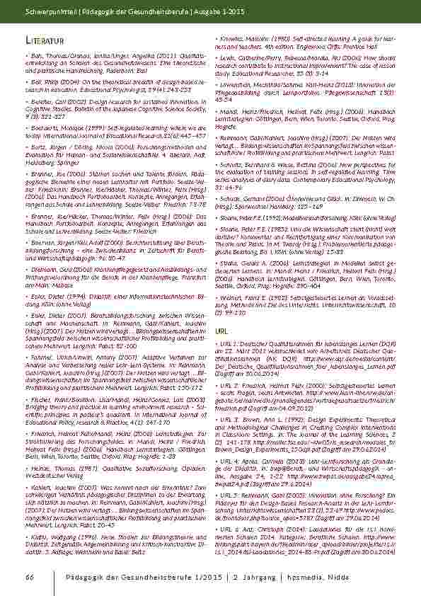 Die berufsmäßige Ausbildung der Krankenpflege, auch außerhalb der bestehenden kirchlichen Organisationen