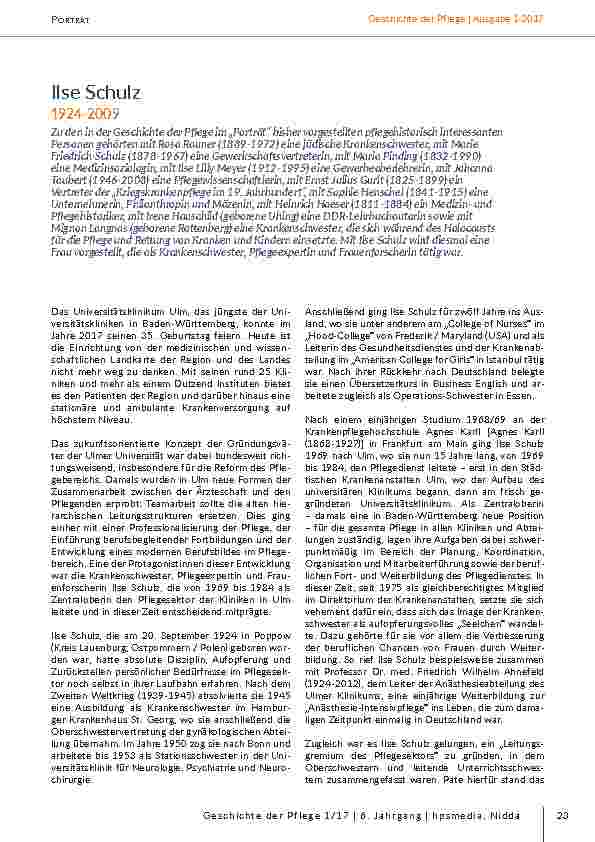 Portrait: Ilse Schulz