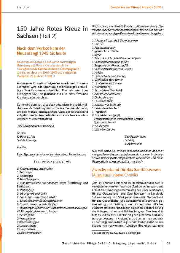 150 Jahre Rotes Kreuz in Sachsen (Teil 2): Nach dem Verbot kam der Neuanfang! 1945 bis heute