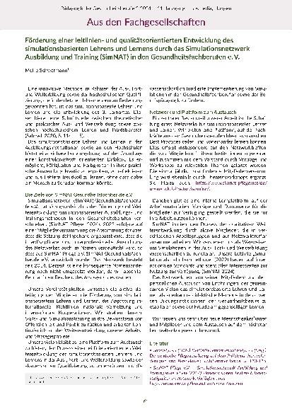 Aus den Fachgesellschaften