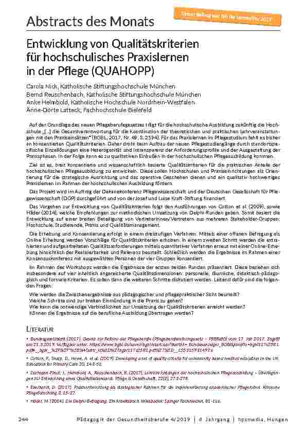 Abstracts des Monats