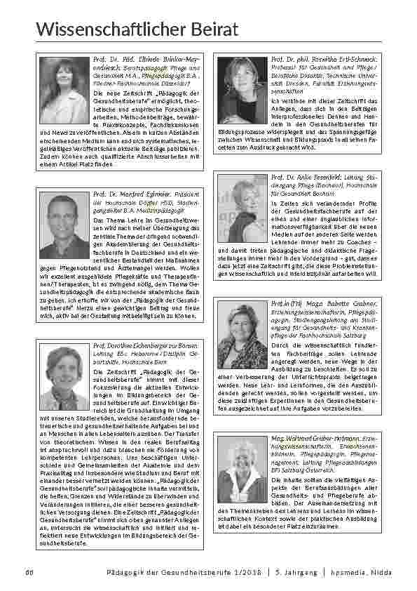 [doc_202059] Autorenrichtlinien, Beirat und Impressum