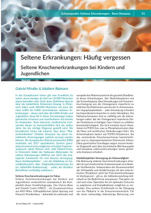 [doc_570045] Seltene Erkrankungen: Häufig vergessen Seltene Knochenerkrankungen bei Kindern und Jugendlichen
