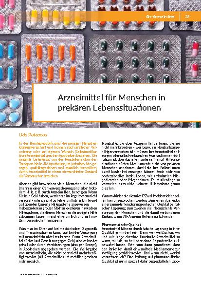 Arzneimittel für Menschen in prekären Lebenssituationen
