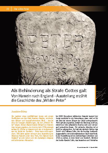 Als Behinderung als Strafe Gottes galt Von Hameln nach England – Ausstellung erzählt die Geschichte des „Wilden Peter“