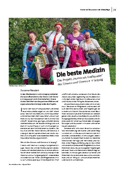 Die beste Medizin: Das Projekt "Humor als Kraftquelle" des Clowns und Clowns e. V. Leipzig