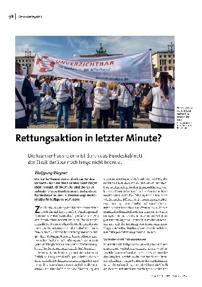 Rettungsaktion in letzter Minute? Die Krankenhausreform ist durch das Bundeskabinett – der Streit darüber noch lange nicht beendet.