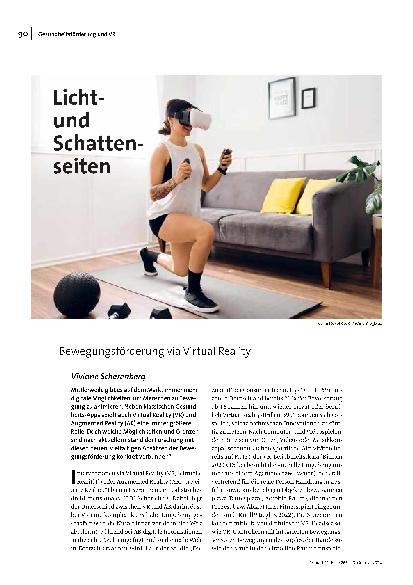 Lichtund Schattenseiten der Bewegungsförderung via Virtual Reality