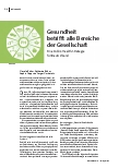 Gesundheit betrifft alle Bereiche der Gesellschaft. Eine Public-Health-Strategie für Deutschland.