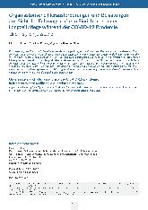 Organisatorische Herausforderungen und Belastungen aus Sicht der Führungskräfte in Einrichtungen der Langzeitpflege während der COVID-19-Pandemie