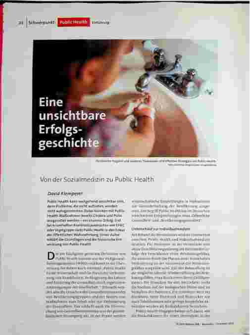 Von der Sozialmedizin zu Public Health