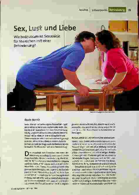 Sex, Lust und Liebe - Wie bedeutsam ist Sexualität für Menschen mit einer Behinderung?