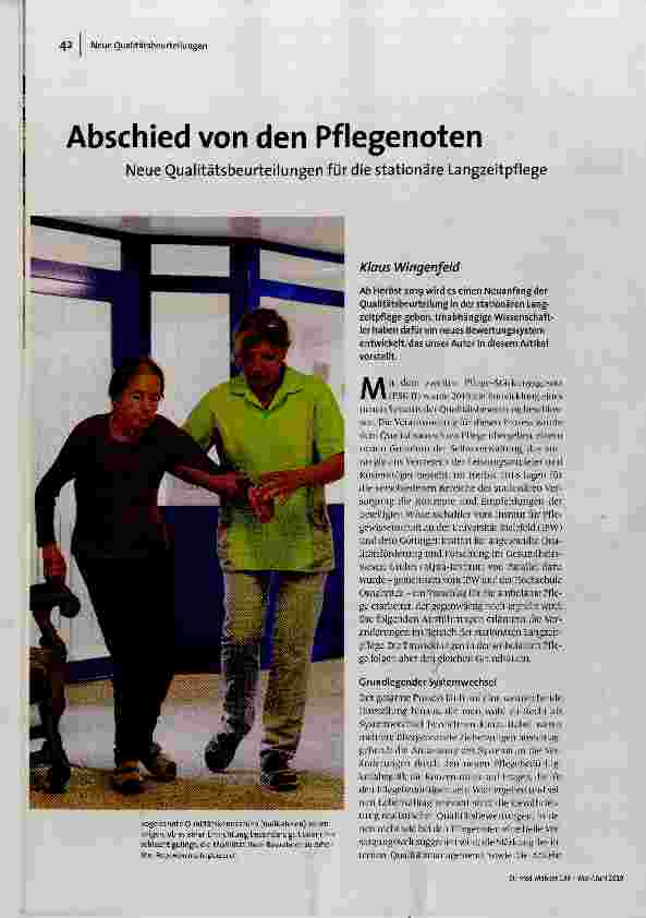 Abschied von den Pflegenoten