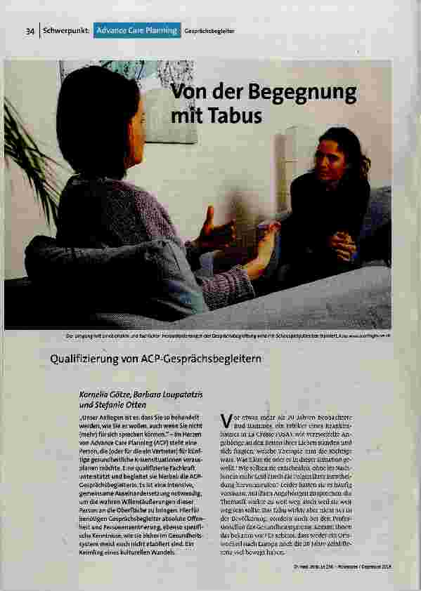 Von der Begegnung mit Tabus