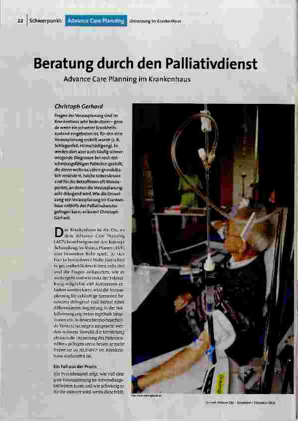 Beratung durch den Palliativdienst