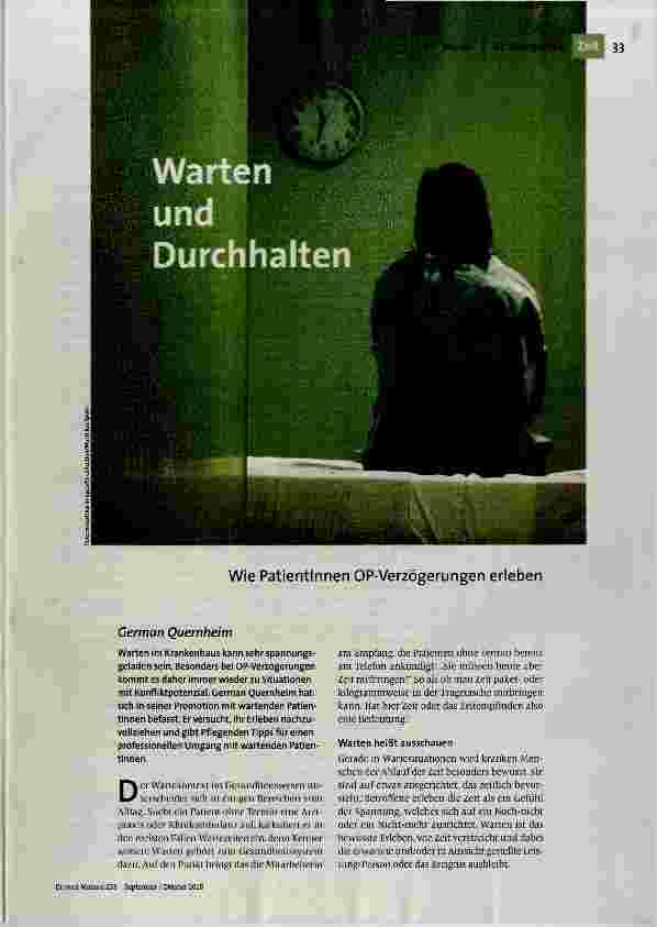 Warten und Durchhalten