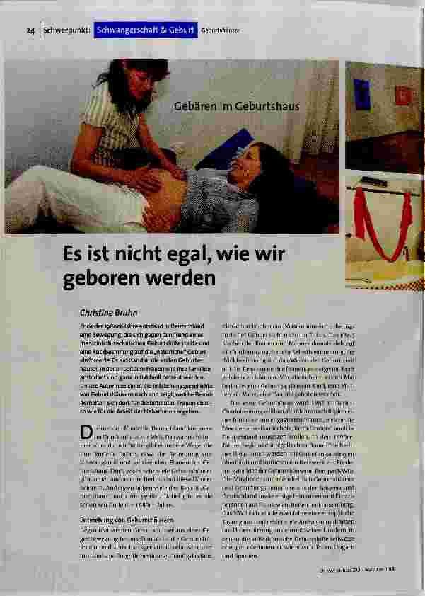 Es ist nicht egal, wie wir geboren werden