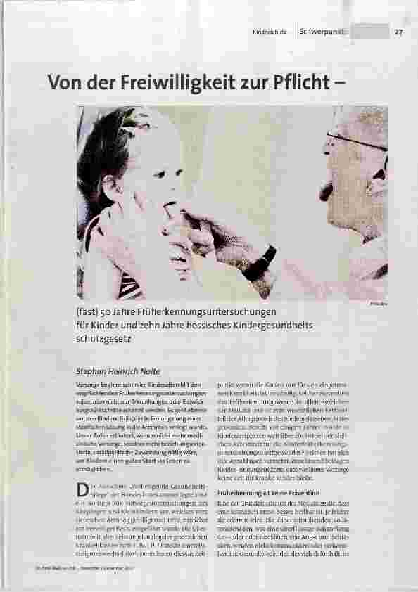 Von der Freiwilligkeit zur Pflicht