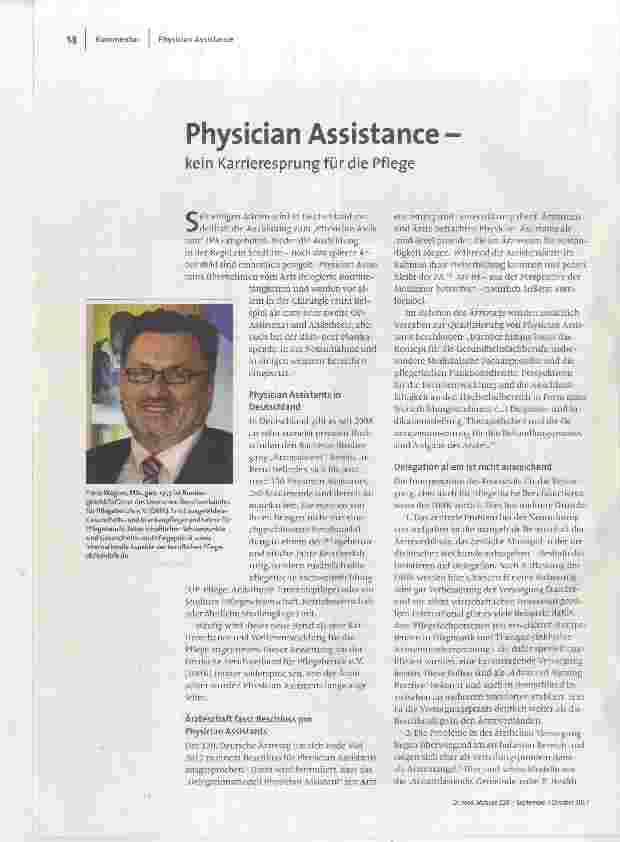 Physician Assistance - kein Karrieresprung für die Pflege