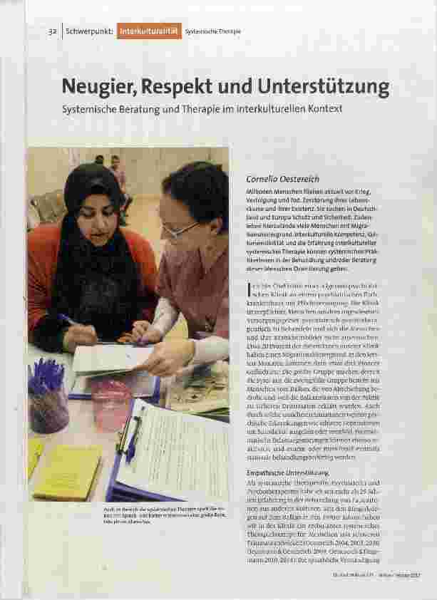 Neugier, Respekt und Unterstützung Systemische Beratung und Therapie im interkulturellen Kontext