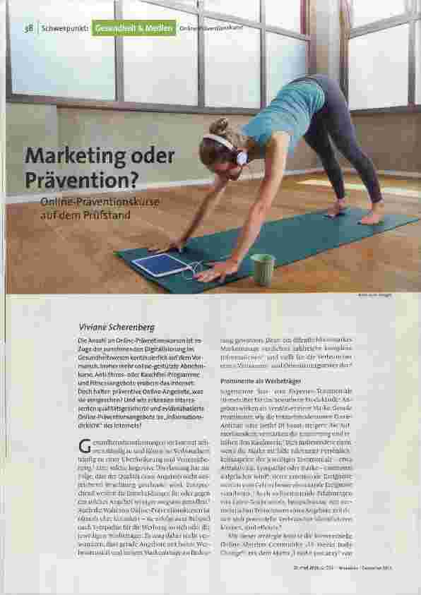 Marketing oder Prävention?