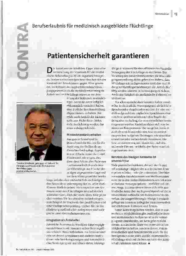 Patientensicherheit garantieren