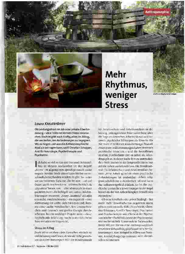 Mehr Rhythmus, weniger Stress