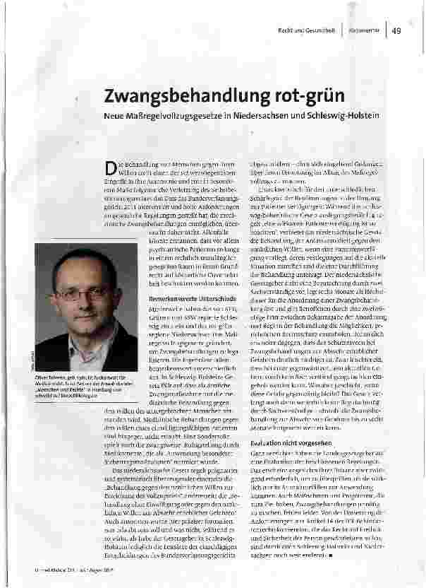 Zwangsbehandlung rot-grün