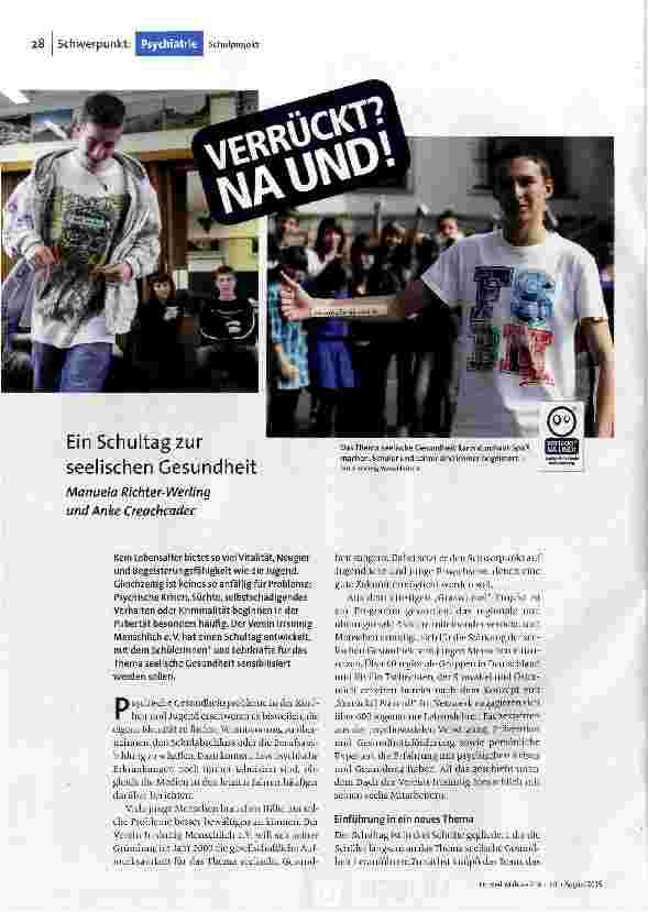 Ein Schultag zur seelischen Gesundheit