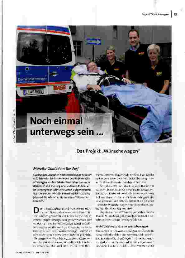 Noch einmal unterwegs sein...