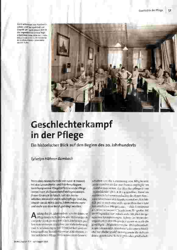 Geschlechterkampf in der Pflege