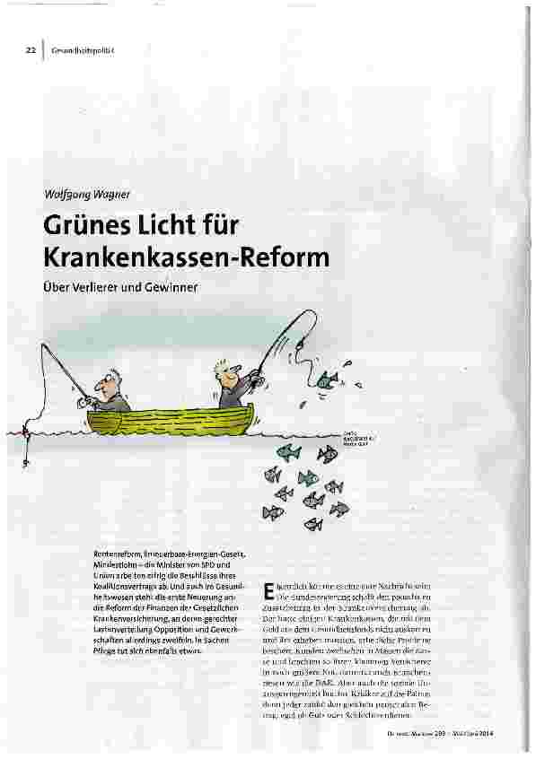 Grünes Licht für Krankenkassen-Reform