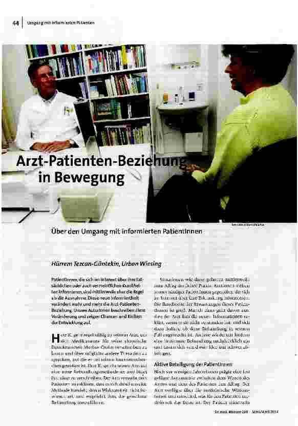 Arzt-Patienten-Beziehung in Bewegung