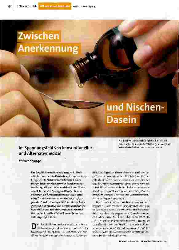Zwischen Anerkennung und Nischen-Dasein