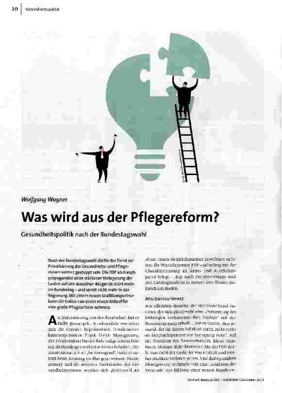 Was wird aus der Pflegereform?
