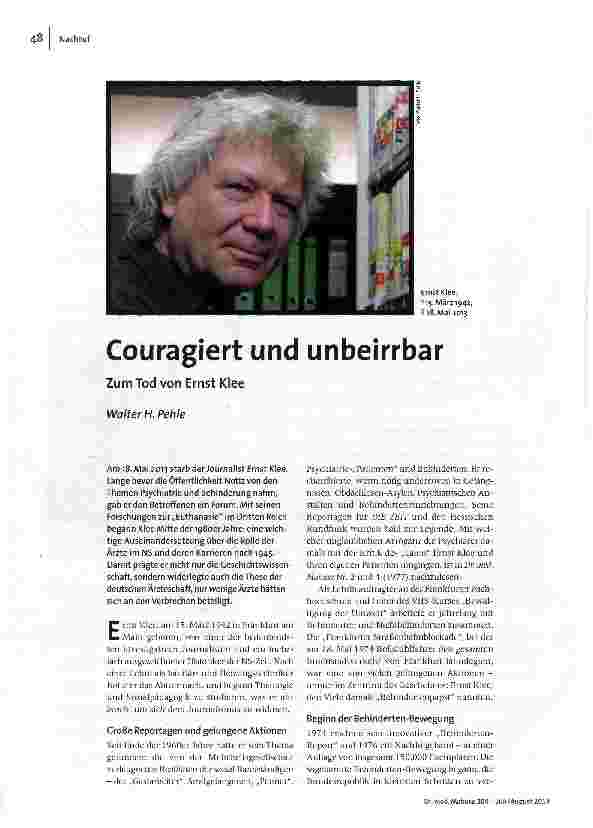 Couragiert und unbeirrbar