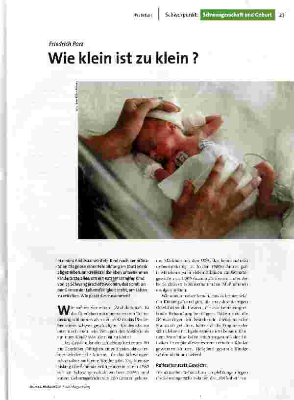 Wie klein ist zu klein ?