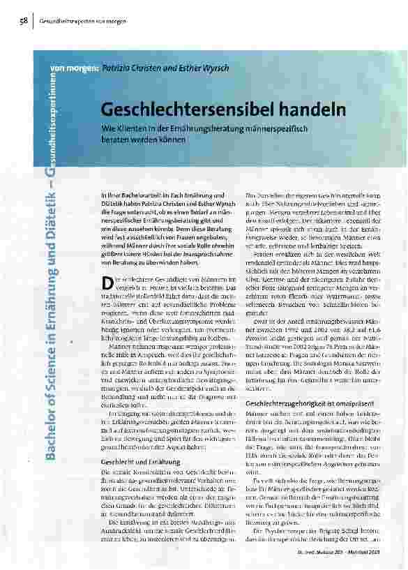Geschlechtersensibel handeln