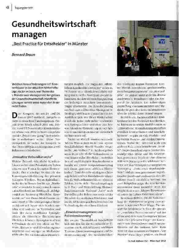 Gesundheitswirtschaft managen