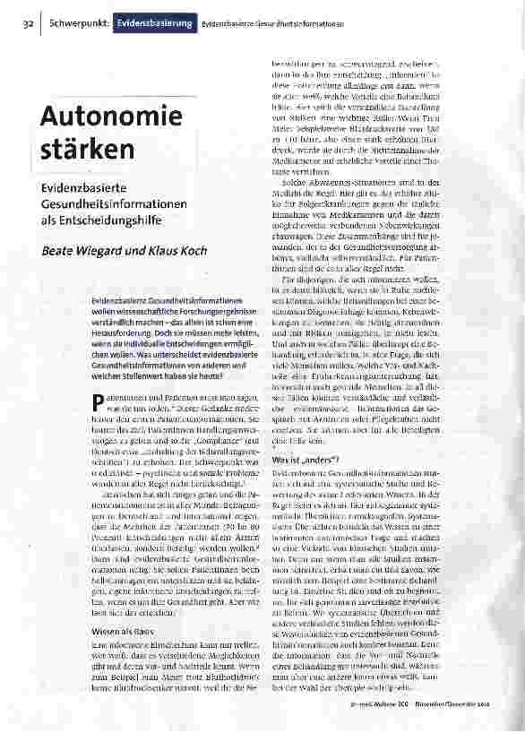 Autonomie stärken