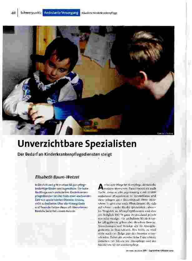 Unverzichtbare Spezialisten