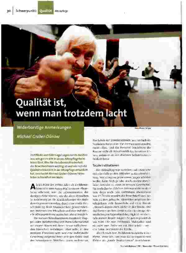 Qualität ist, wenn man trotzdem lacht